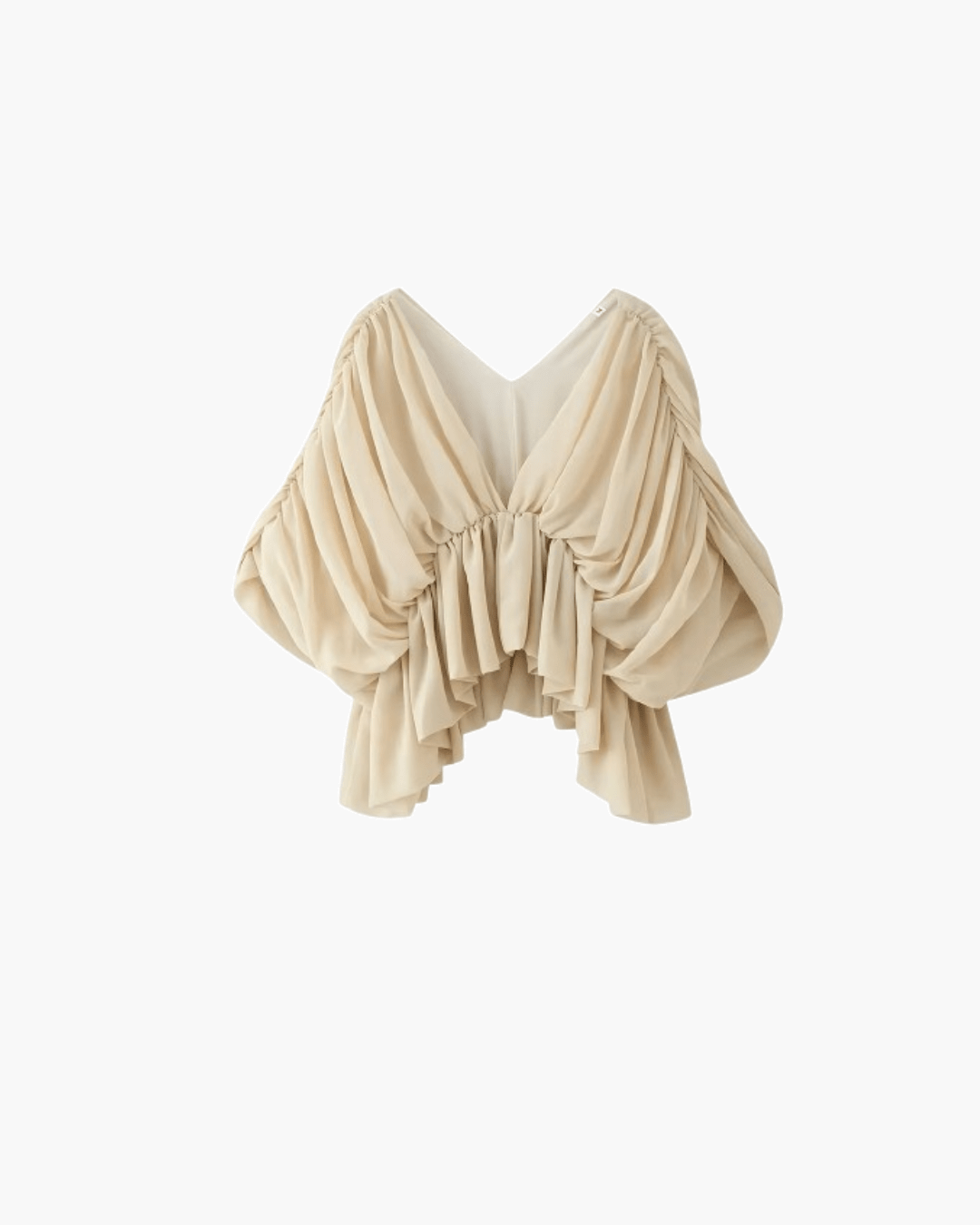 Margot Draped Chiffon Top - Women's Long Sleeve Fashion Top - Image 6