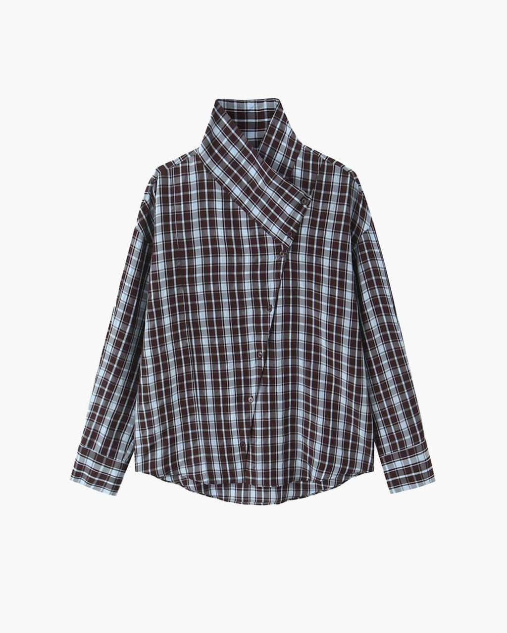 Rebecca Poplin Plaid Wrapped Shirt - Women's Long Sleeve Fashion Top - Image 6