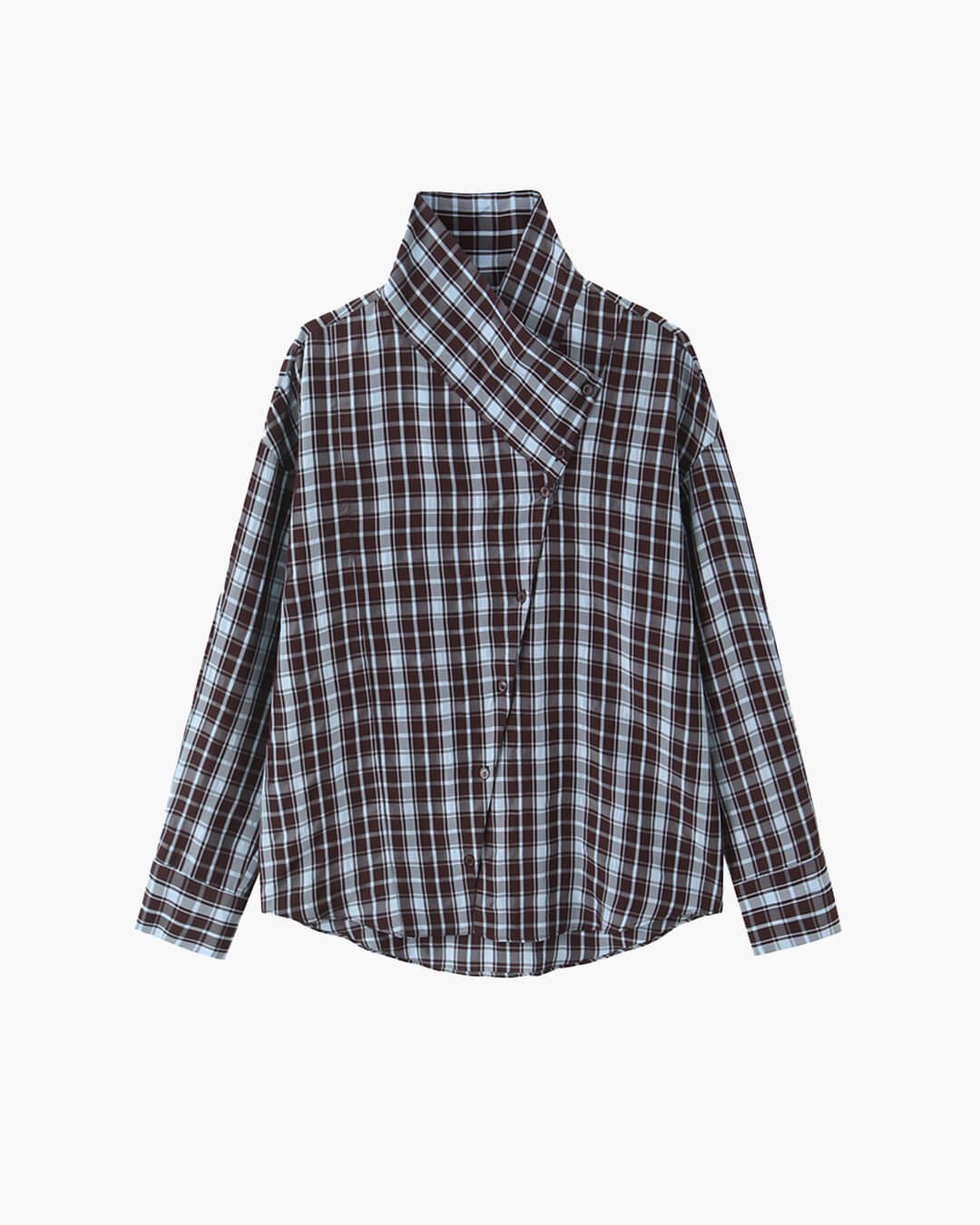 Rebecca Poplin Plaid Wrapped Shirt - Women's Long Sleeve Fashion Top - Image 6