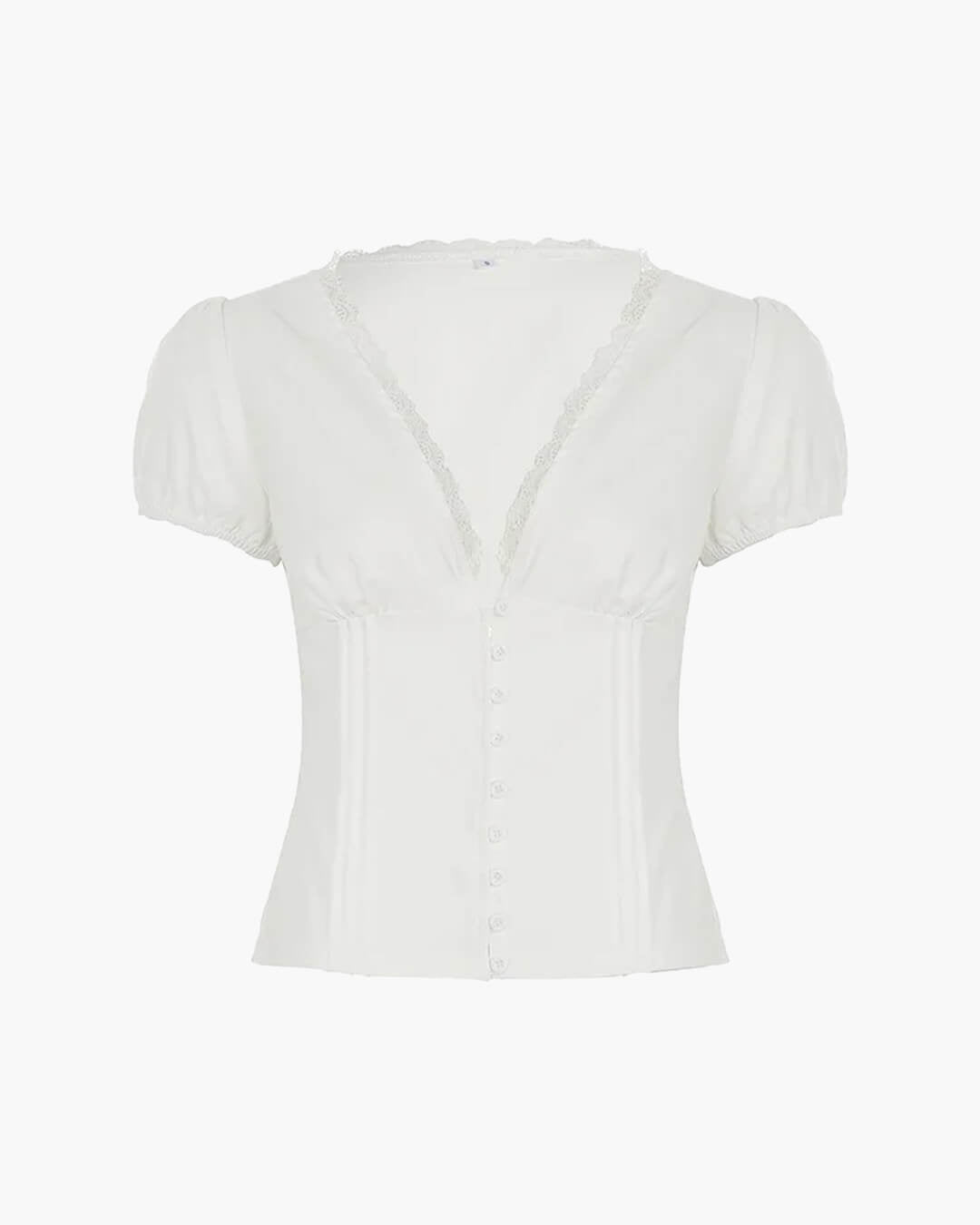 Mica Plunged Neck Blouse - Women's Everyday Fashion Top