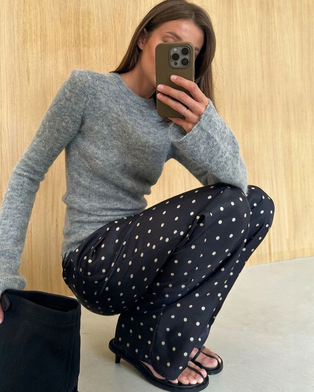 Adela Polka Dot Satin Pants - Women's Everyday Bottoms - Image 6