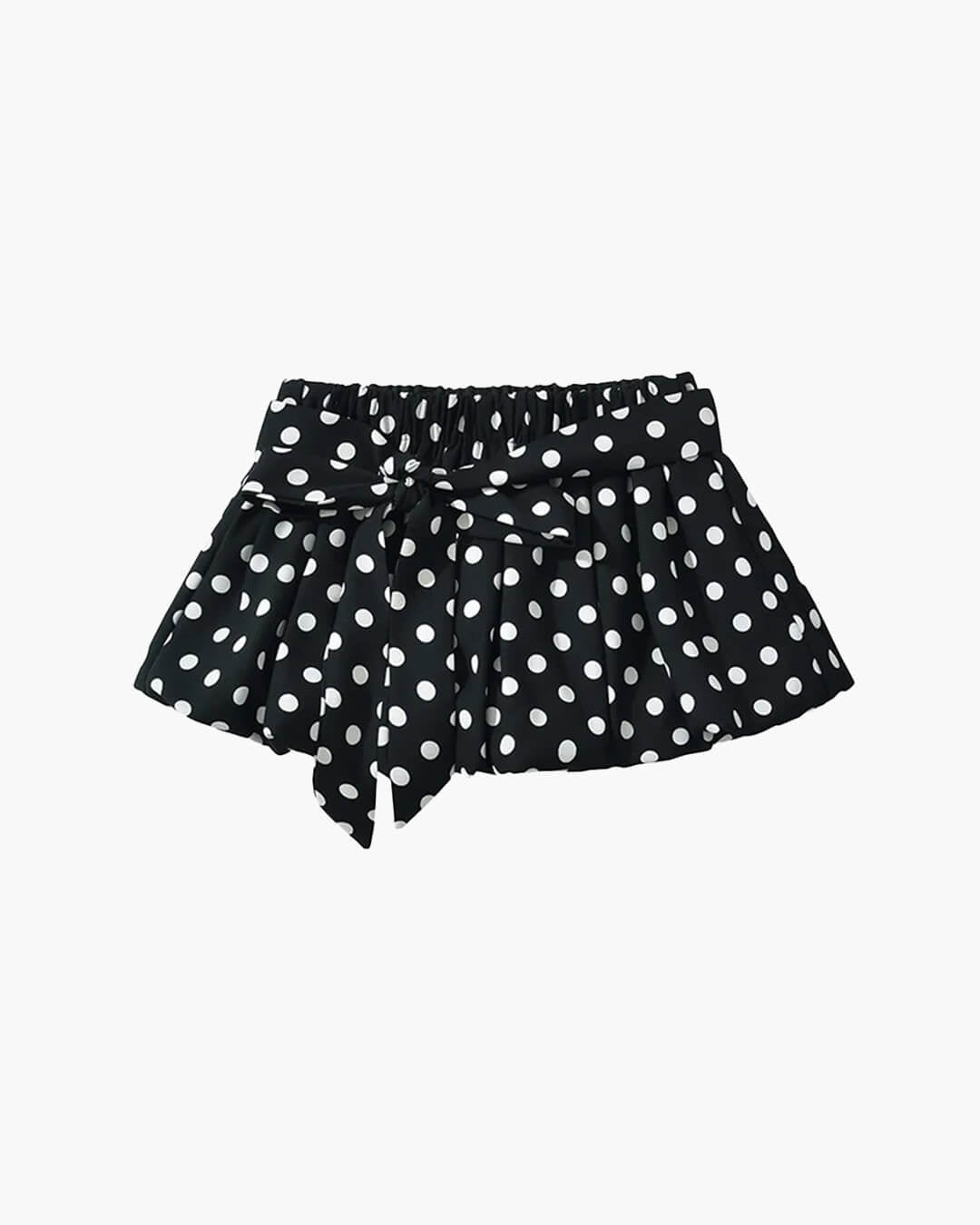 Astrid Polka Dot Elastic Waist Mini Skirt - Women's Everyday Bottoms