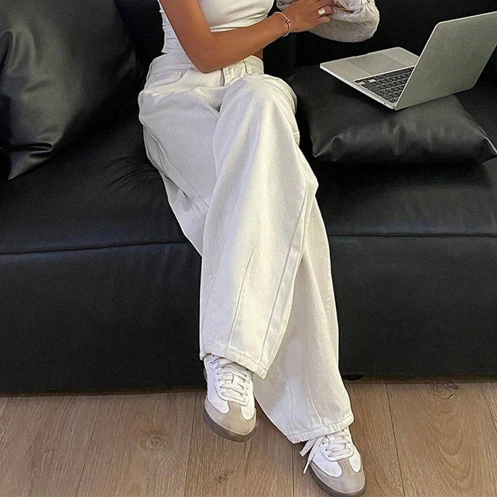 Danielle Wide Leg Baggy Jeans - Women's Everyday Bottoms - Image 4
