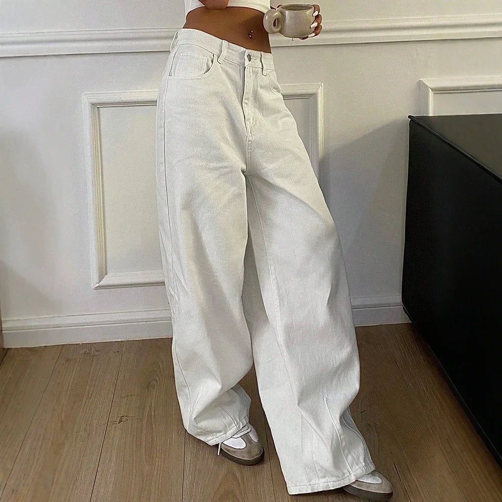 Danielle Wide Leg Baggy Jeans - Women's Everyday Bottoms - Image 3
