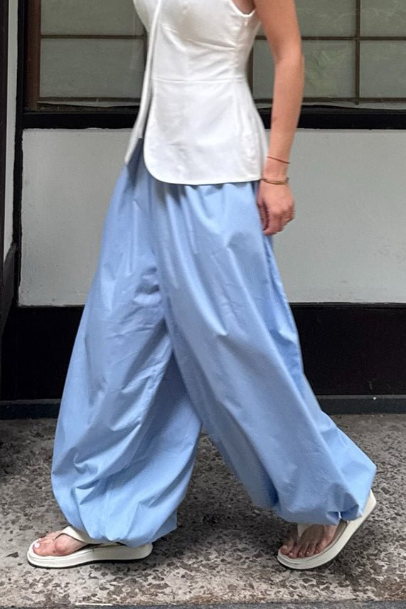 Inga Elastic Waist Baggy Pants - Women's Everyday Bottoms - Image 4
