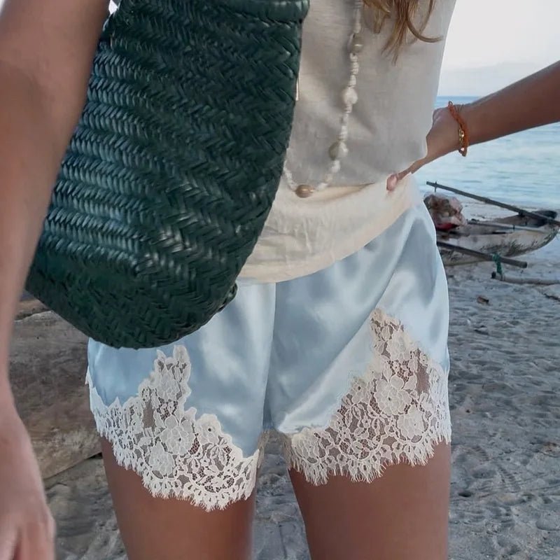 Janice Satin Lace Shorts - Women's Everyday Bottoms - Image 8