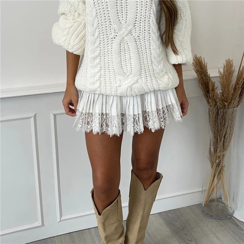 Jennifer Lace Mini Skirt - Women's Everyday Bottoms - Image 3