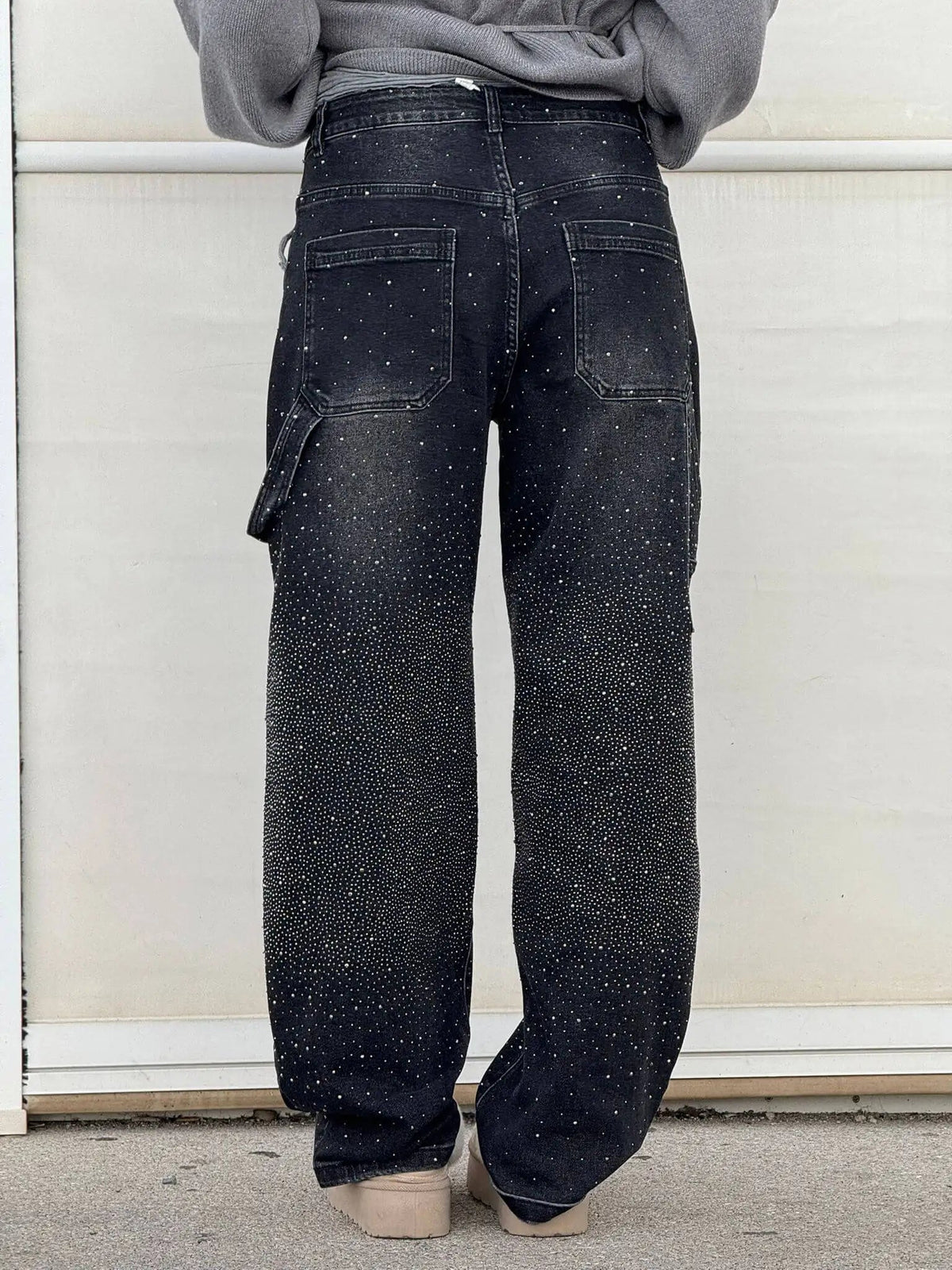 Jeremy Sparkling Baggy Cargo Denim Pants - Women's Everyday Bottoms - Image 6