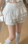 Lena Crochet Ruffle Hollow-Out Shorts - Women's Everyday Bottoms - Image 2