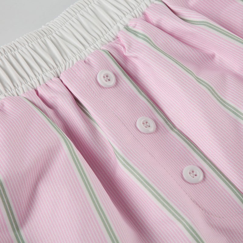 Liesel Striped Poplin Boxer Shorts - Women's Everyday Bottoms - Image 5