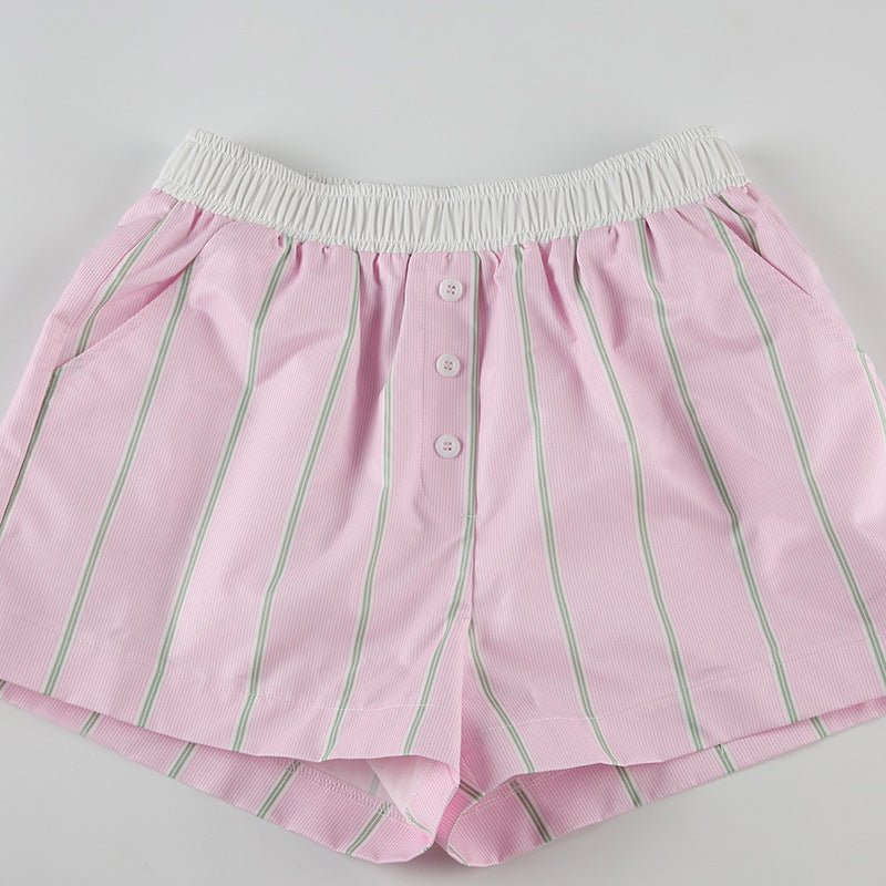 Liesel Striped Poplin Boxer Shorts - Women's Everyday Bottoms - Image 4