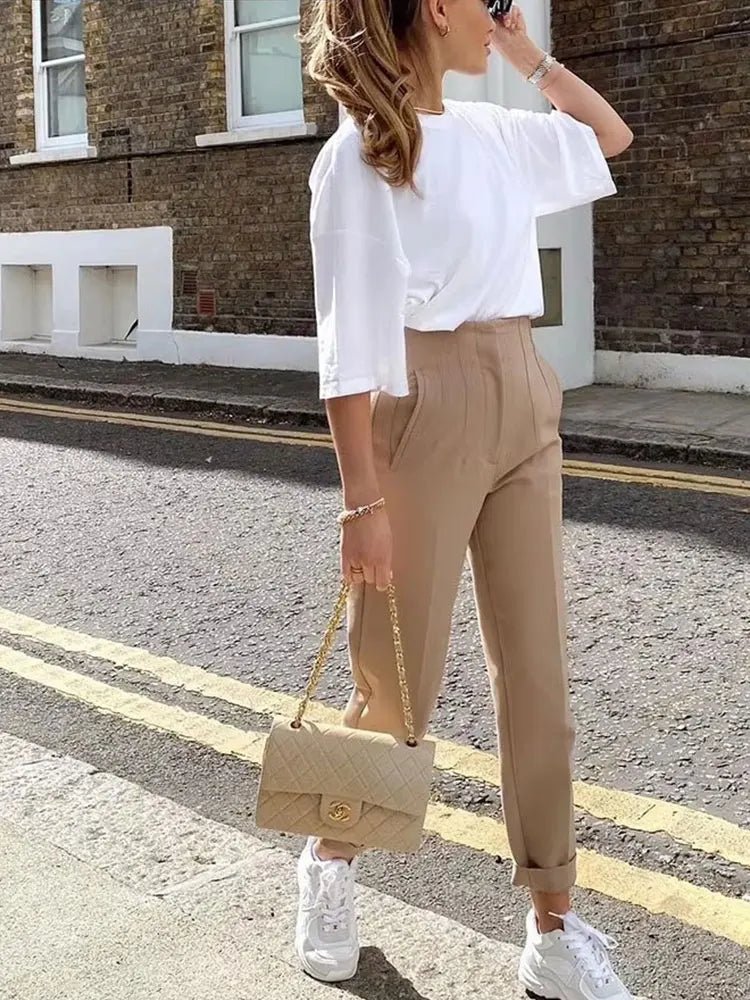 Sofia High Waist Pencil Pants - Women's Everyday Bottoms - Image 2
