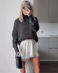 Susan Satin Asymmetrical Midi Skirt - Women's Everyday Bottoms - Image 2