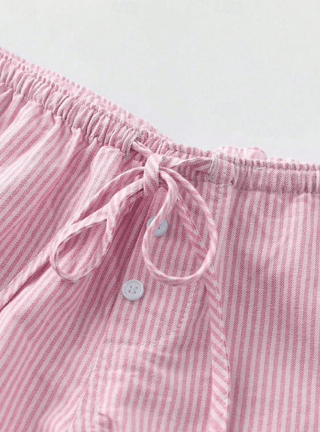 Tirzah Striped Low-Waisted Elastic Shorts - Women's Everyday Bottoms - Image 5