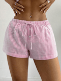 Tirzah Striped Low-Waisted Elastic Shorts - Women's Everyday Bottoms