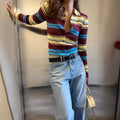 Hope Striped Knit Cardigan - Women's Layering Cardigan