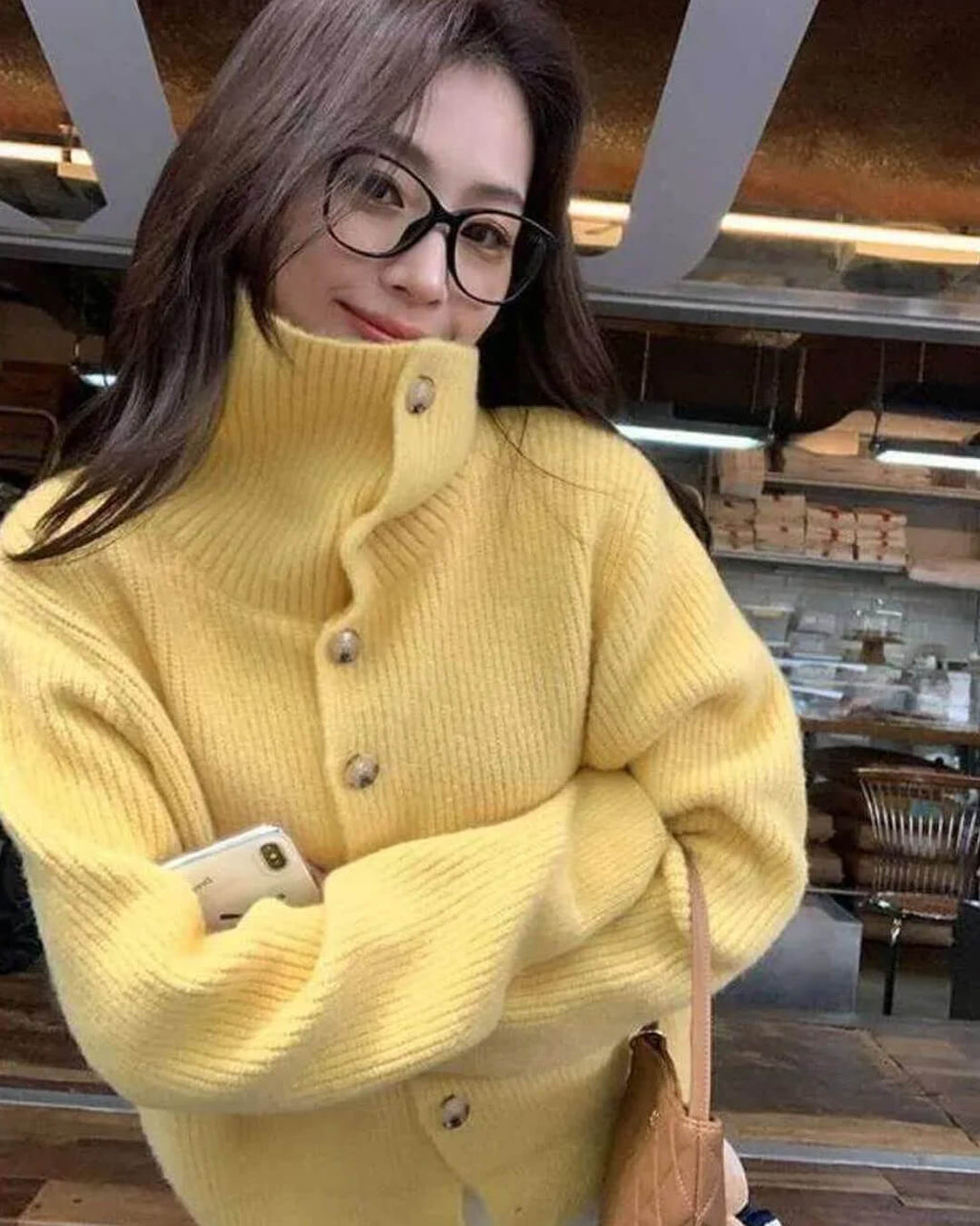 Nicola Oversized Knit Cardigan - Women's Layering Cardigan - Image 2