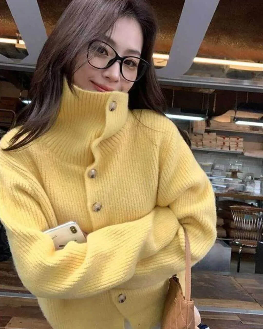 Nicola Oversized Knit Cardigan - Women's Layering Cardigan - Image 2
