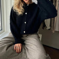 Rachel Oversized Fuzzy Knit Cardigan - Women's Layering Cardigan - Image 2
