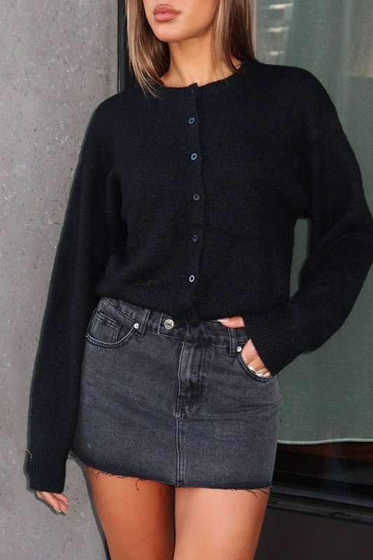 Emilia Button Front Knit Cardigan - Women's Layering Cardigan - Image 8