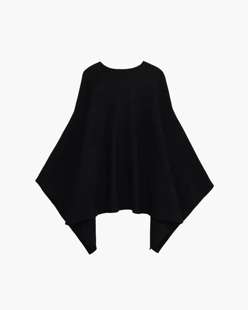 Adelinka Knit Poncho - Women's Cozy Knitwear - Image 2
