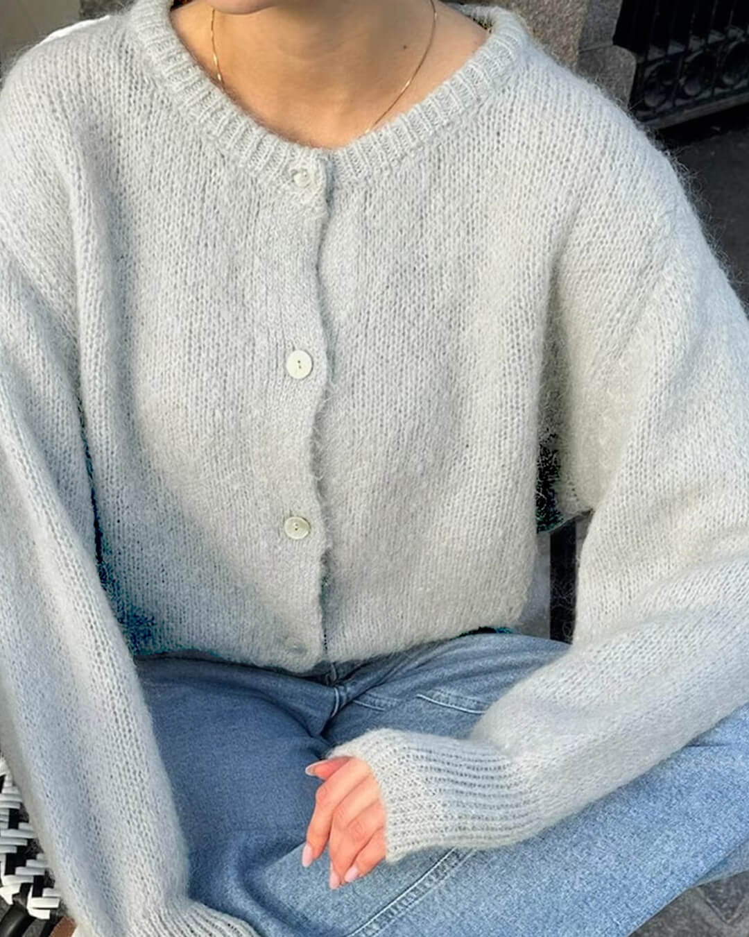Freya Fuzzy Knit Cardigan - Women's Cozy Knitwear - Image 3