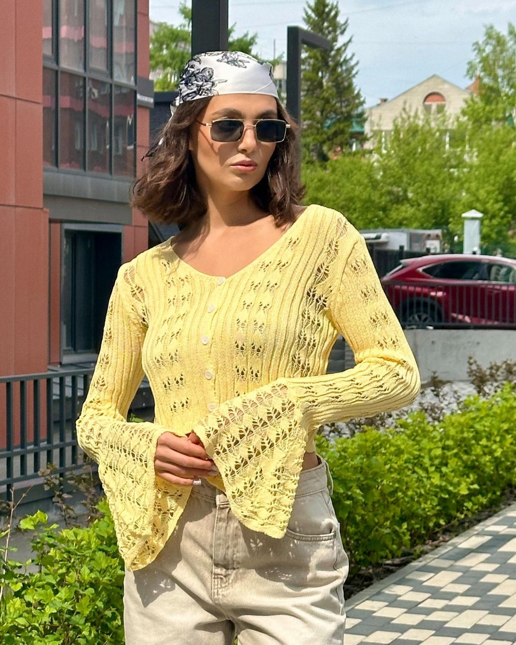 Kendall Hollow Out Knitted Cardigan - Women's Cozy Knitwear - Image 8