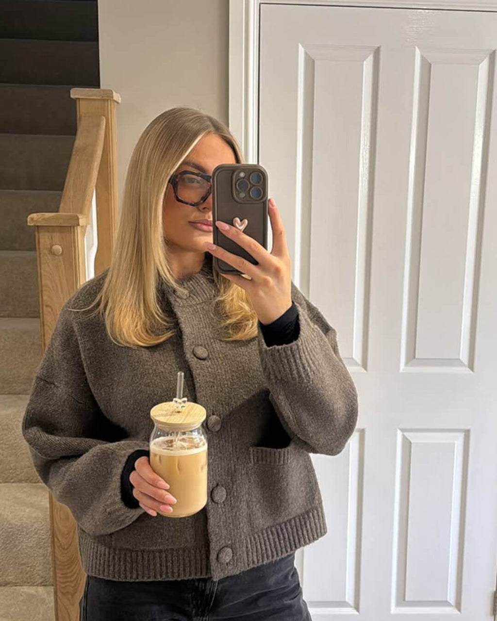 Nessa Thick Knitted Cardigan - Women's Cozy Knitwear - Image 2