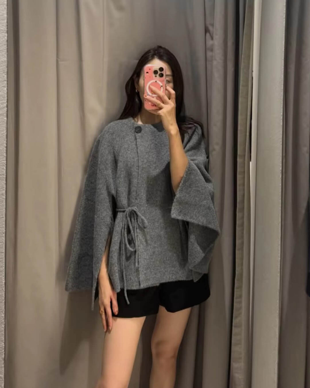 Suzette Slit Batwing Cardigan - Women's Cozy Knitwear - Image 2