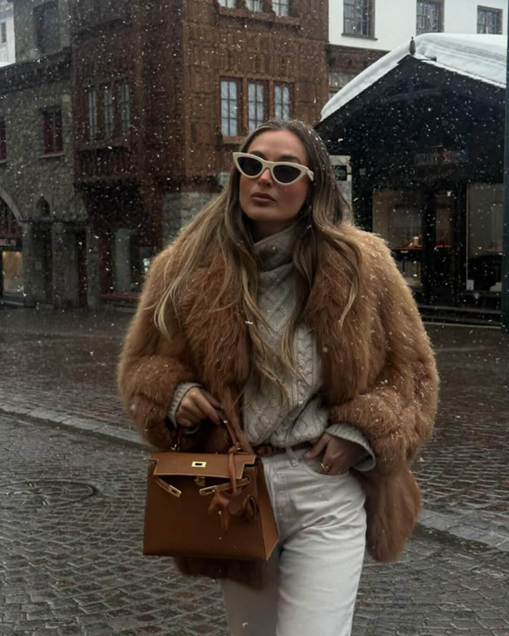 Carissa Faux Fur Coat - Women's Fall and Winter Outerwear - Image 11