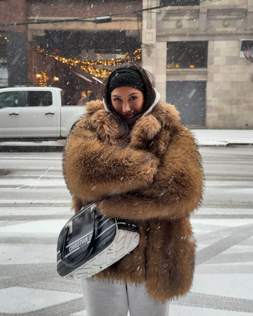 Carissa Faux Fur Coat - Women's Fall and Winter Outerwear - Image 9