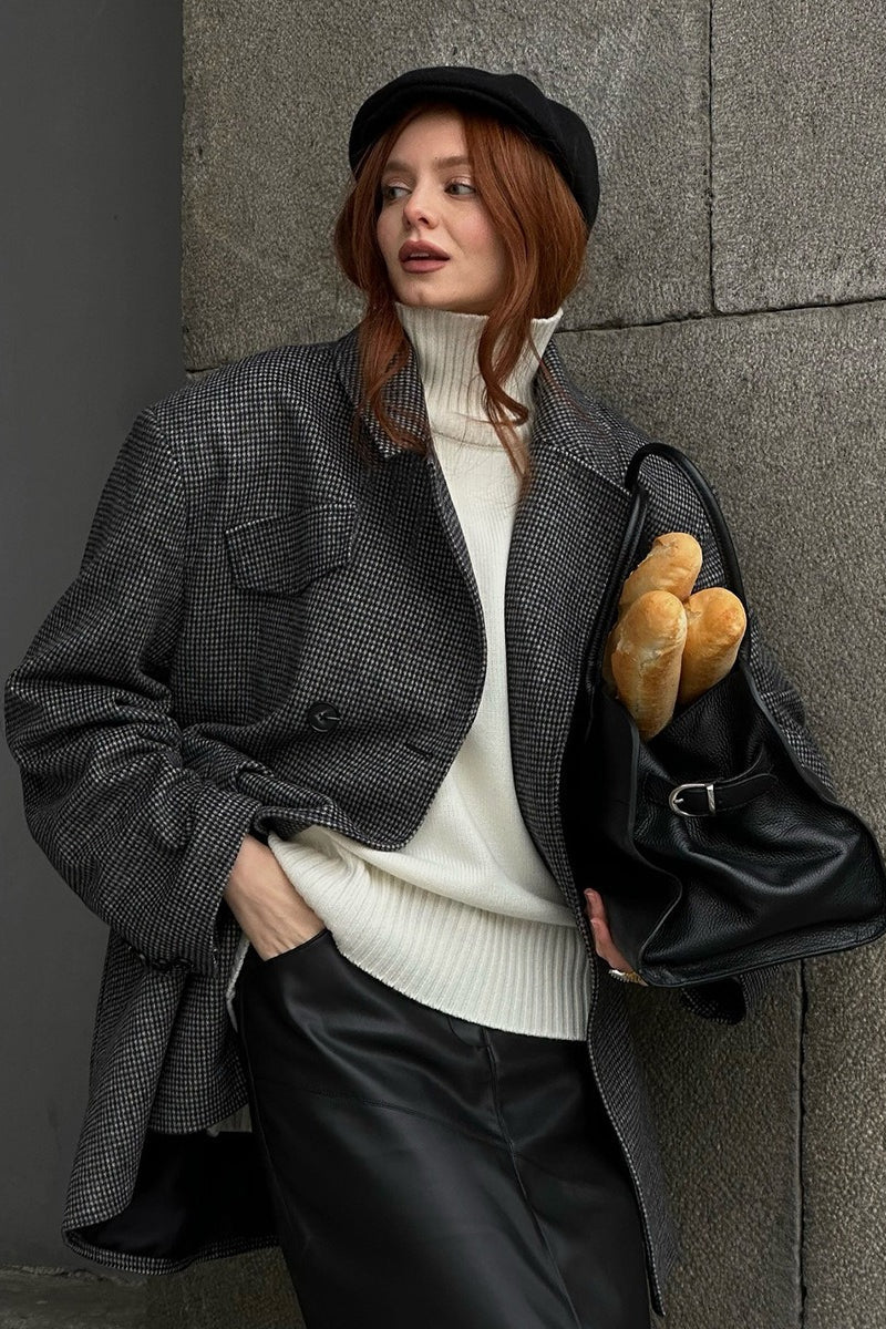 Anna Structured Tweed Coat - Women's Fall and Winter Outerwear - Image 4