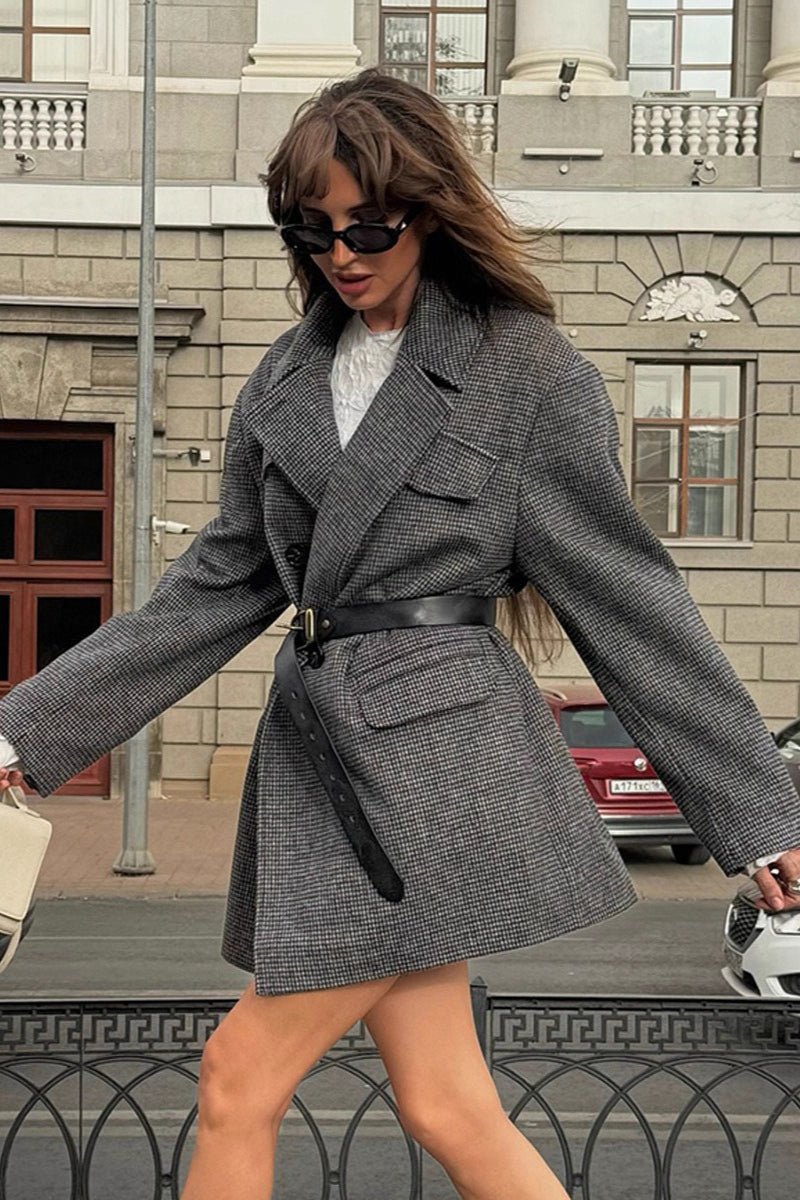 Anna Structured Tweed Coat - Women's Fall and Winter Outerwear - Image 3