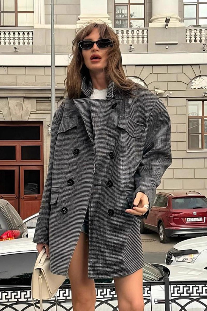 Anna Structured Tweed Coat - Women's Fall and Winter Outerwear - Image 2