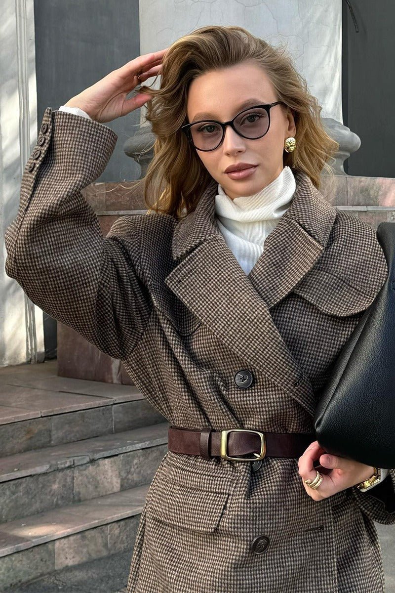 Anna Structured Tweed Coat - Women's Fall and Winter Outerwear - Image 6