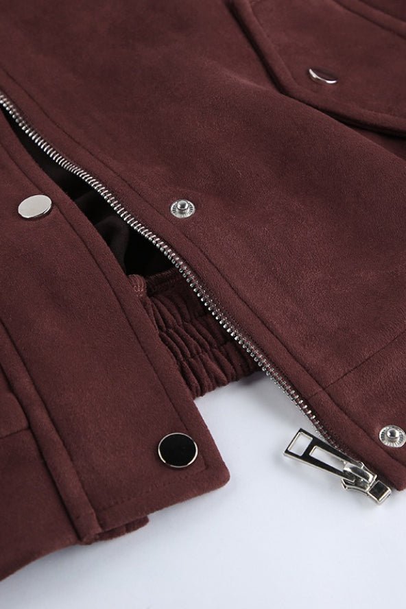 Linda Relaxed Suede Coat - Women's Fall and Winter Outerwear - Image 5