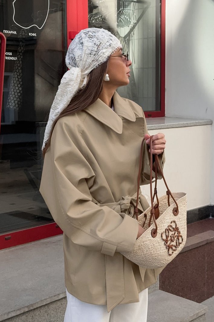 Joanna Belted Wrap Trench Coat - Women's Fall and Winter Outerwear - Image 4