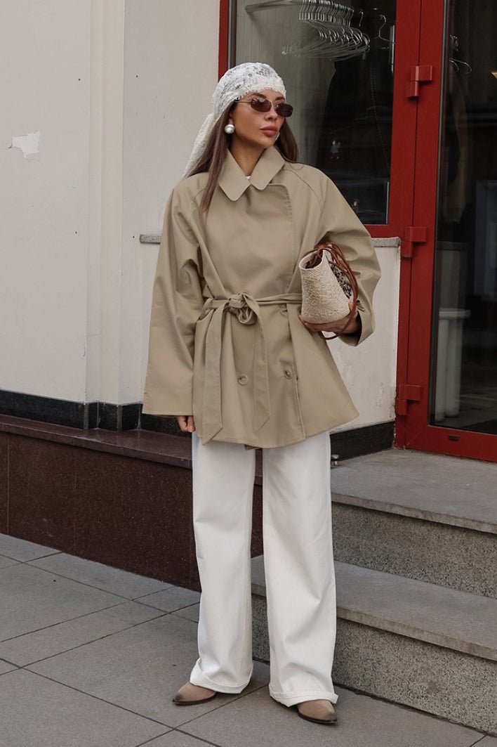 Joanna Belted Wrap Trench Coat - Women's Fall and Winter Outerwear