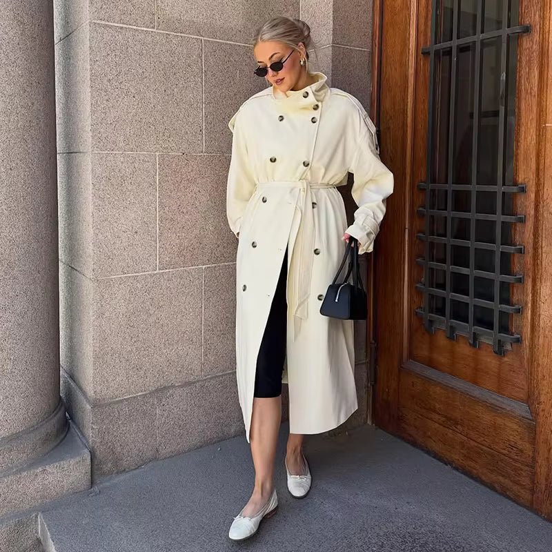 Melissa Belted Trench Coat - Women's Fall and Winter Outerwear - Image 6