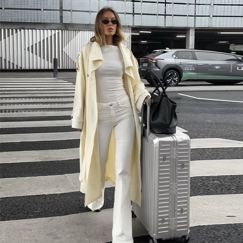 Melissa Belted Trench Coat - Women's Fall and Winter Outerwear - Image 2