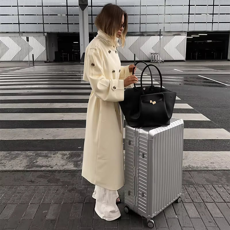Melissa Belted Trench Coat - Women's Fall and Winter Outerwear - Image 3