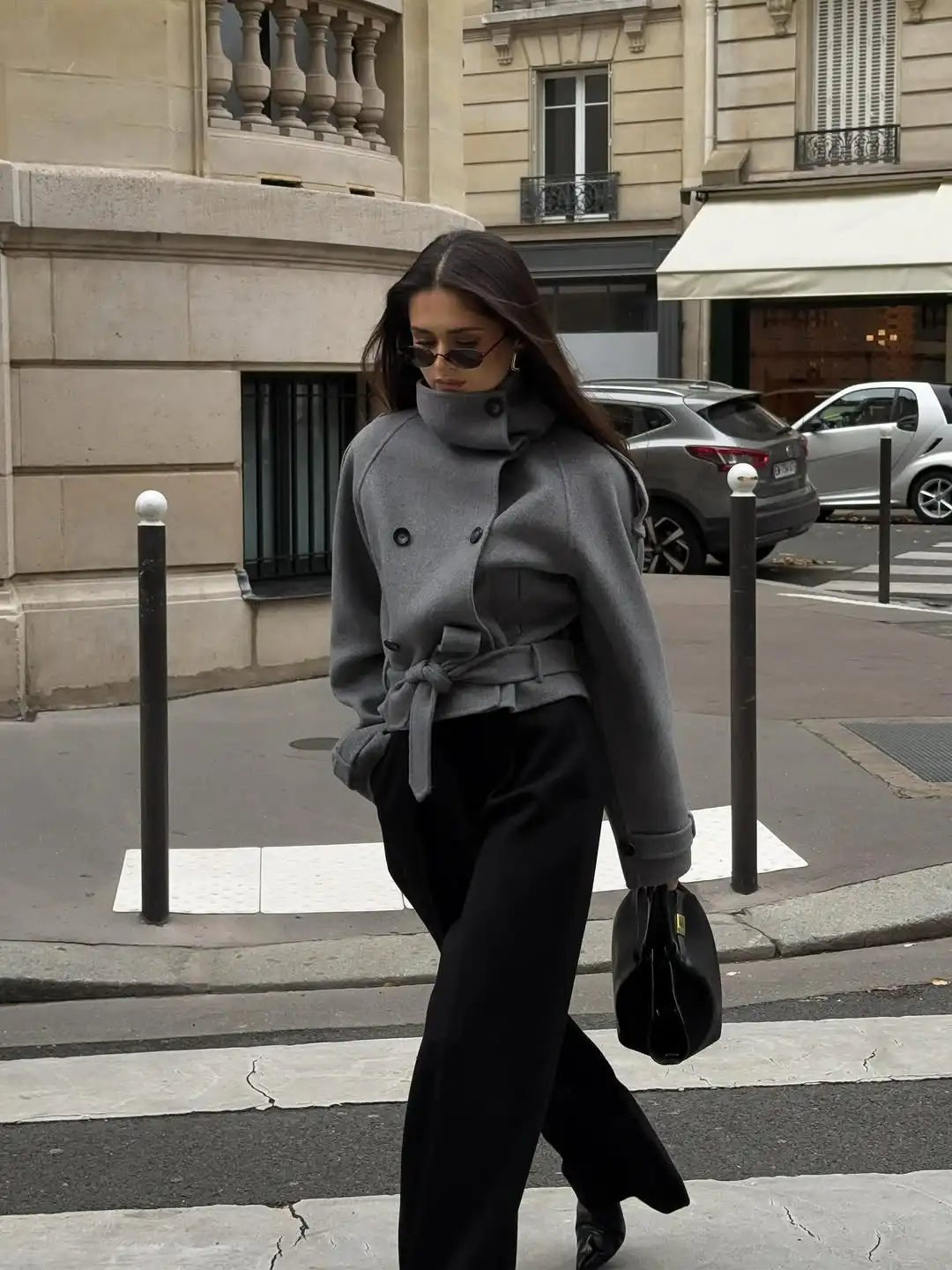 Ruth Double-Breasted Turtleneck Coat - Women's Fall and Winter Outerwear - Image 5