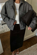 Sarah Herringbone Stand Collar Coat - Women's Fall and Winter Outerwear - Image 4