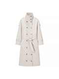 Sarah High Neck Belted Trench Coat - Women's Fall and Winter Outerwear