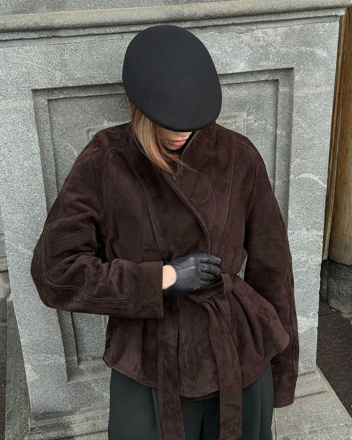 Teresa Belted Suede Trench Coat - Women's Fall and Winter Outerwear - Image 7