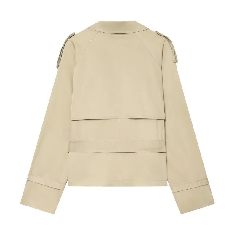 Teresa British Belted Trench Coat - Women's Fall and Winter Outerwear - Image 8