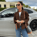 Amara Suede Coat - Women's Fall and Winter Outerwear - Image 3