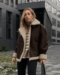 Aurora Suede Faux leather Jacket - Women's Fall and Winter Outerwear - Image 3