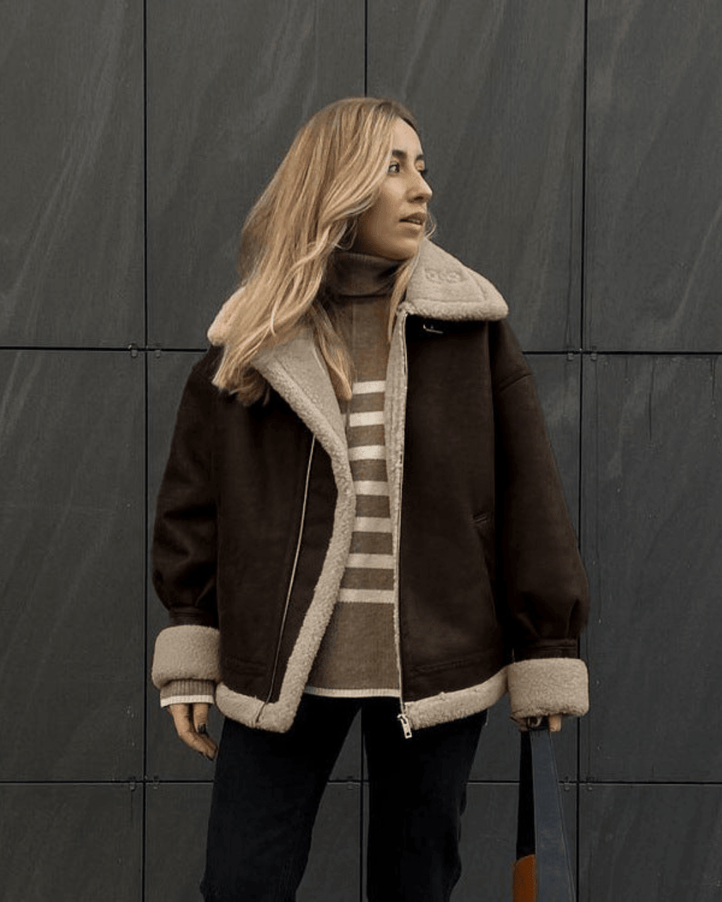 Aurora Suede Faux leather Jacket - Women's Fall and Winter Outerwear