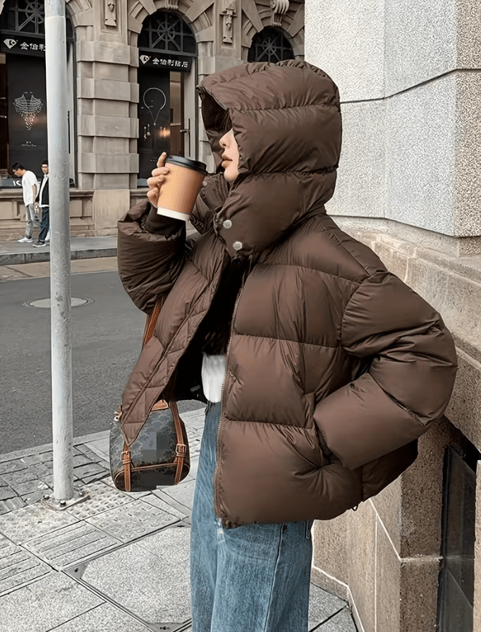 Adaure Women's Thick Hooded Puffer Jacket - Winter Padded Coat - Image 7